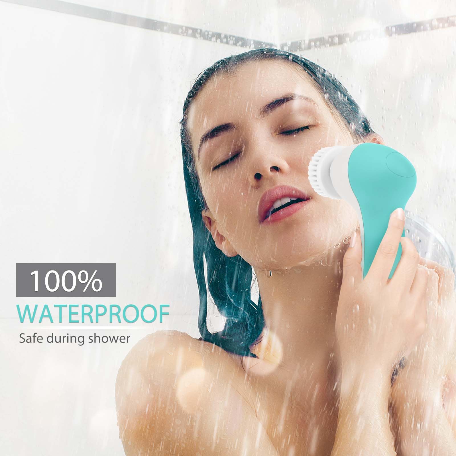 CLSEVXY in-hand usage demonstrating facial cleansing action and easy grip benefit