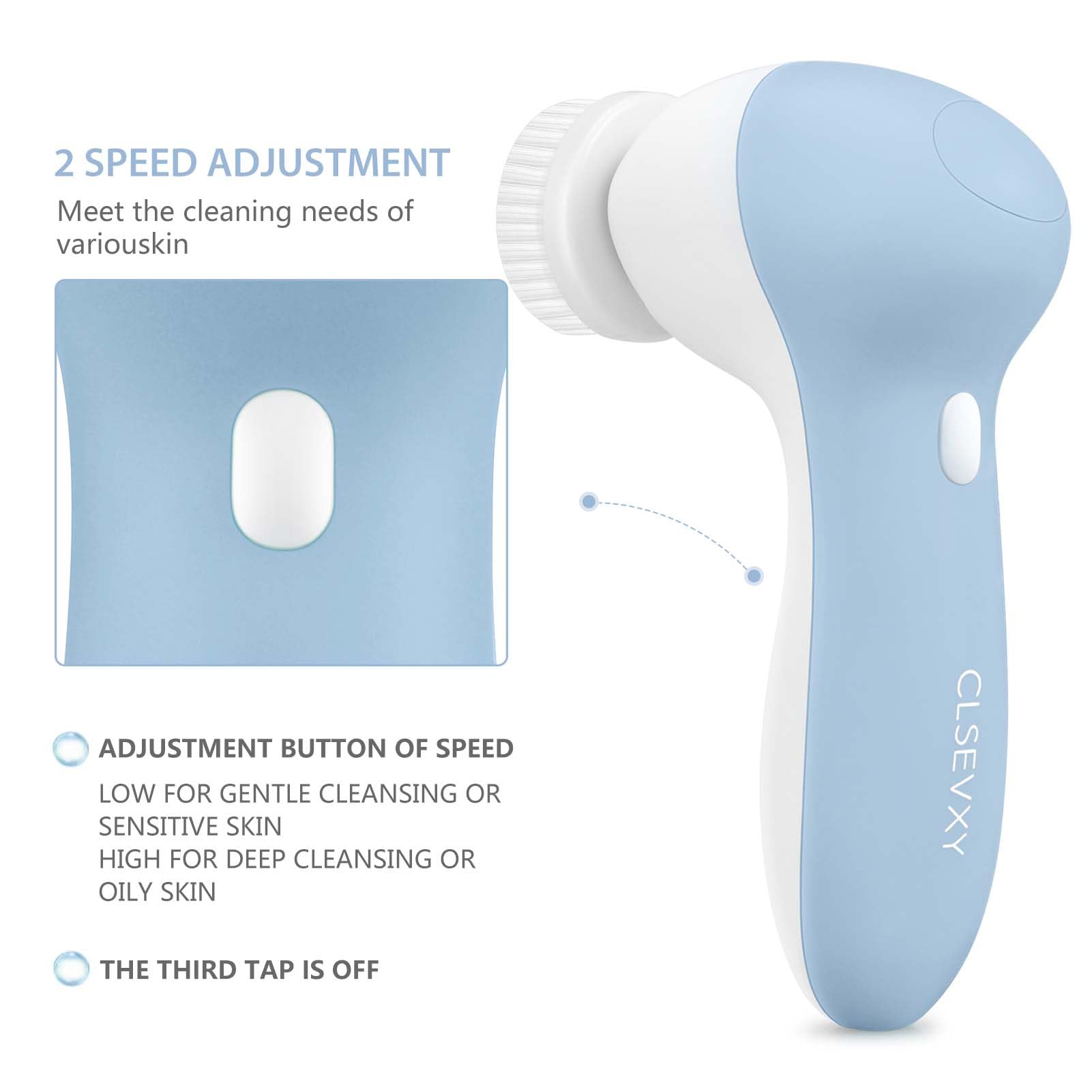 CLSEVXY in shower illustrating IPX7 waterproof convenience and safe use
