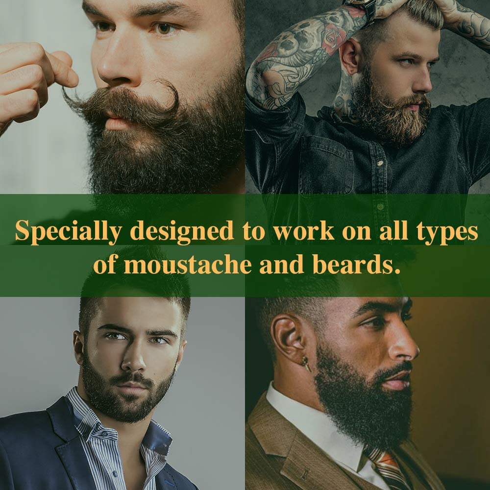 Clubman moustache wax label and ingredient view showing product transparency benefit