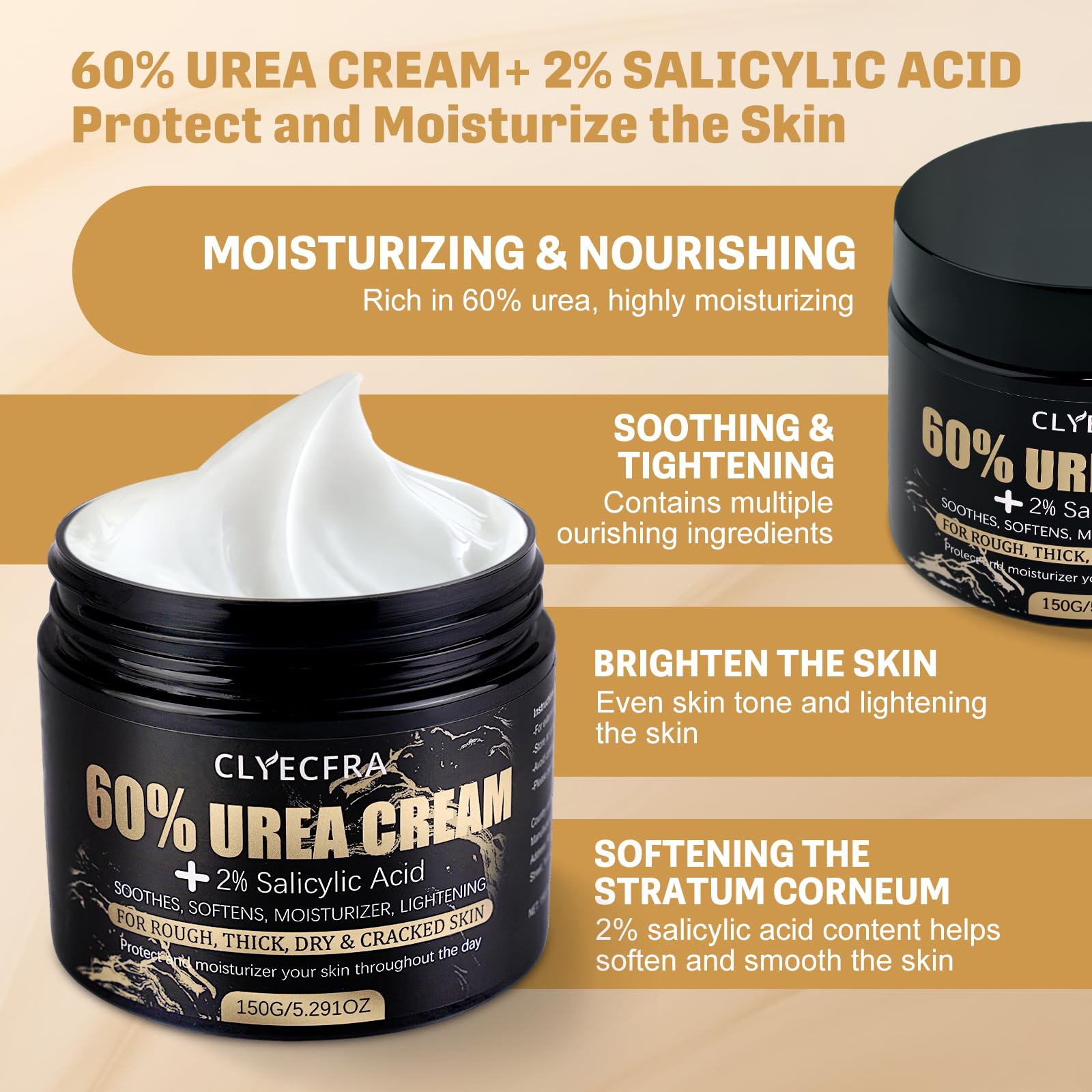 Clyecfra being applied to heel providing deep hydration benefit