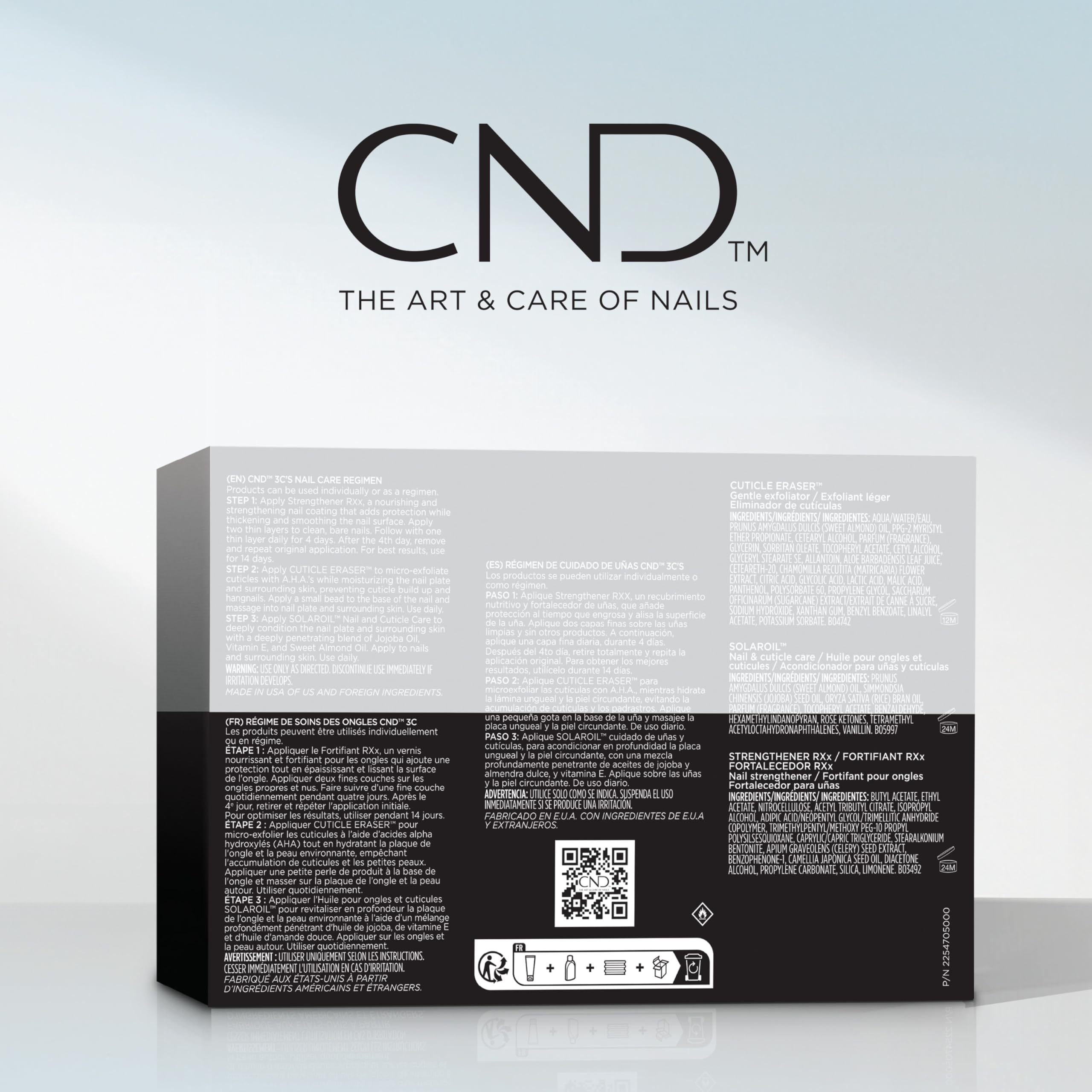 CND Care.Condition.Coat kit arranged on vanity to illustrate everyday routine