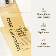 CNP ingredient label showing propolis and madecassoside for soothing care