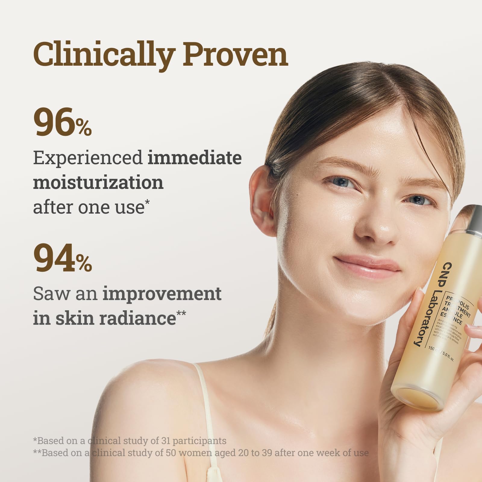 CNP product on hand demonstrating hydration and quick absorption benefit
