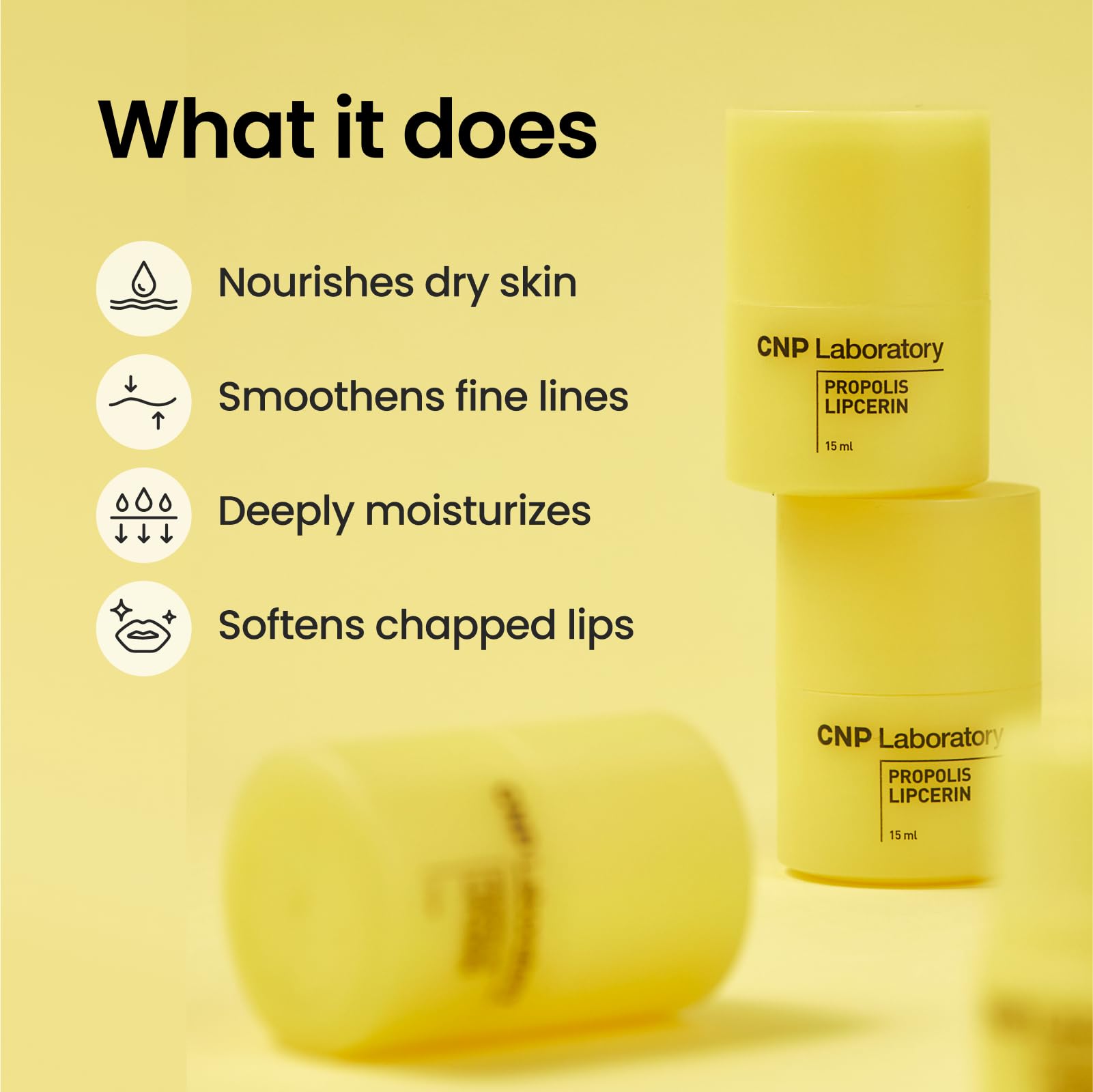 CNP Honey Lip Butter dial applicator detail for hygienic portion control