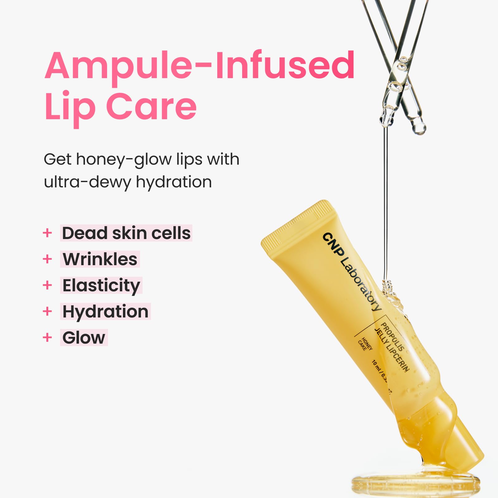 CNP Propolis Jelly Lipcerin with propolis and Manuka honey ingredients emphasizing conditioning