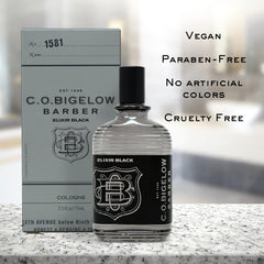 C. O. Bigelow glass detail showing bottle texture and light reflection benefit