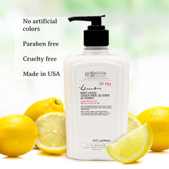 C. O. Bigelow lotion texture close-up showing creamy quick-absorption