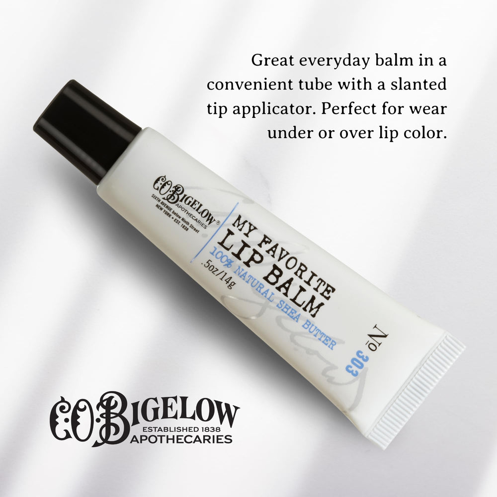 C.O. Bigelow balm texture swiped on skin showing smooth moisturizing finish