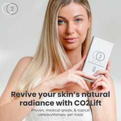 CO2Lift gel texture close-up highlighting smooth cooling gel and hydrating appearance