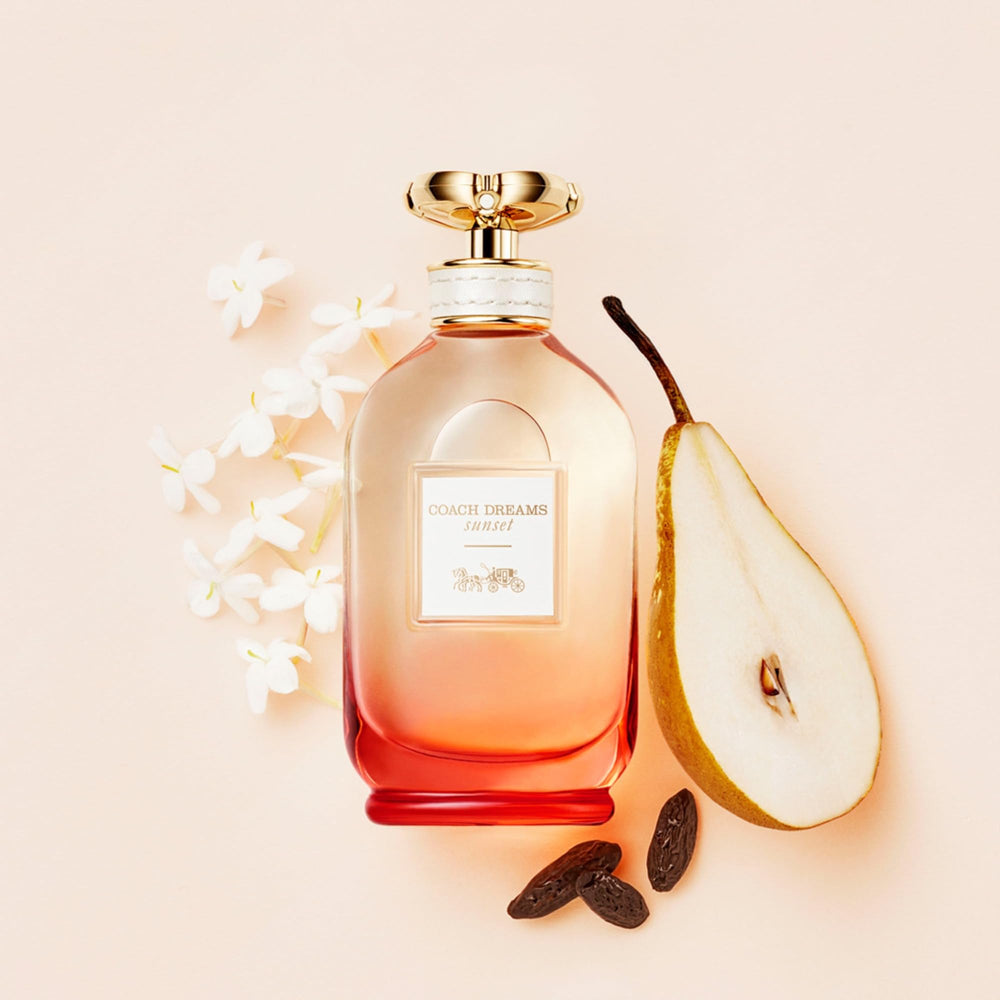 Coach lifestyle on beach at sunset conveying carefree mood and warm glow