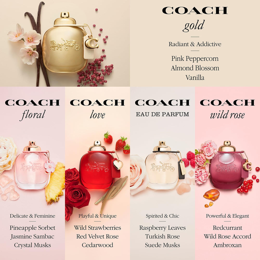 Coach gold in lifestyle brunch setting conveying wearable elegance