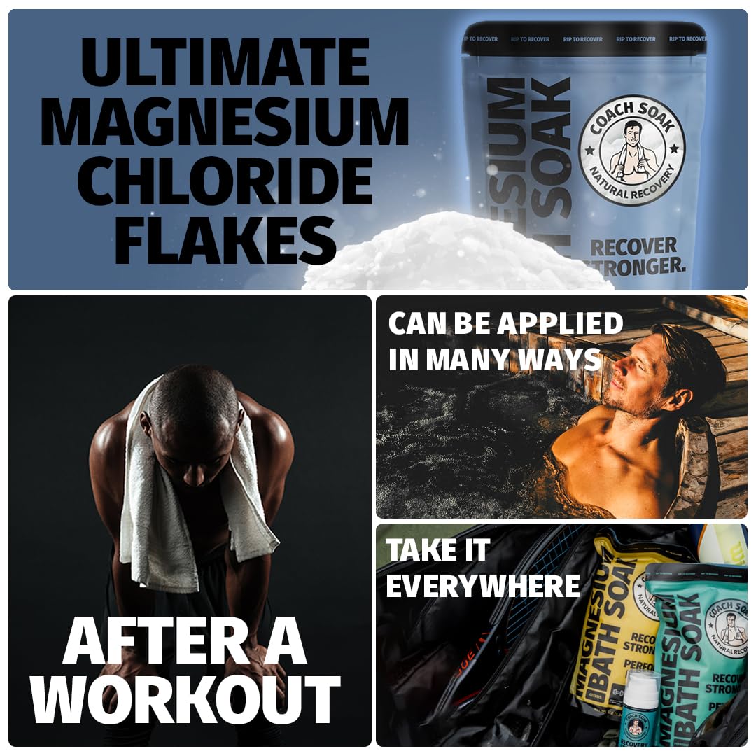 Coach Soak open jar revealing flakes and quantity for long-lasting supply