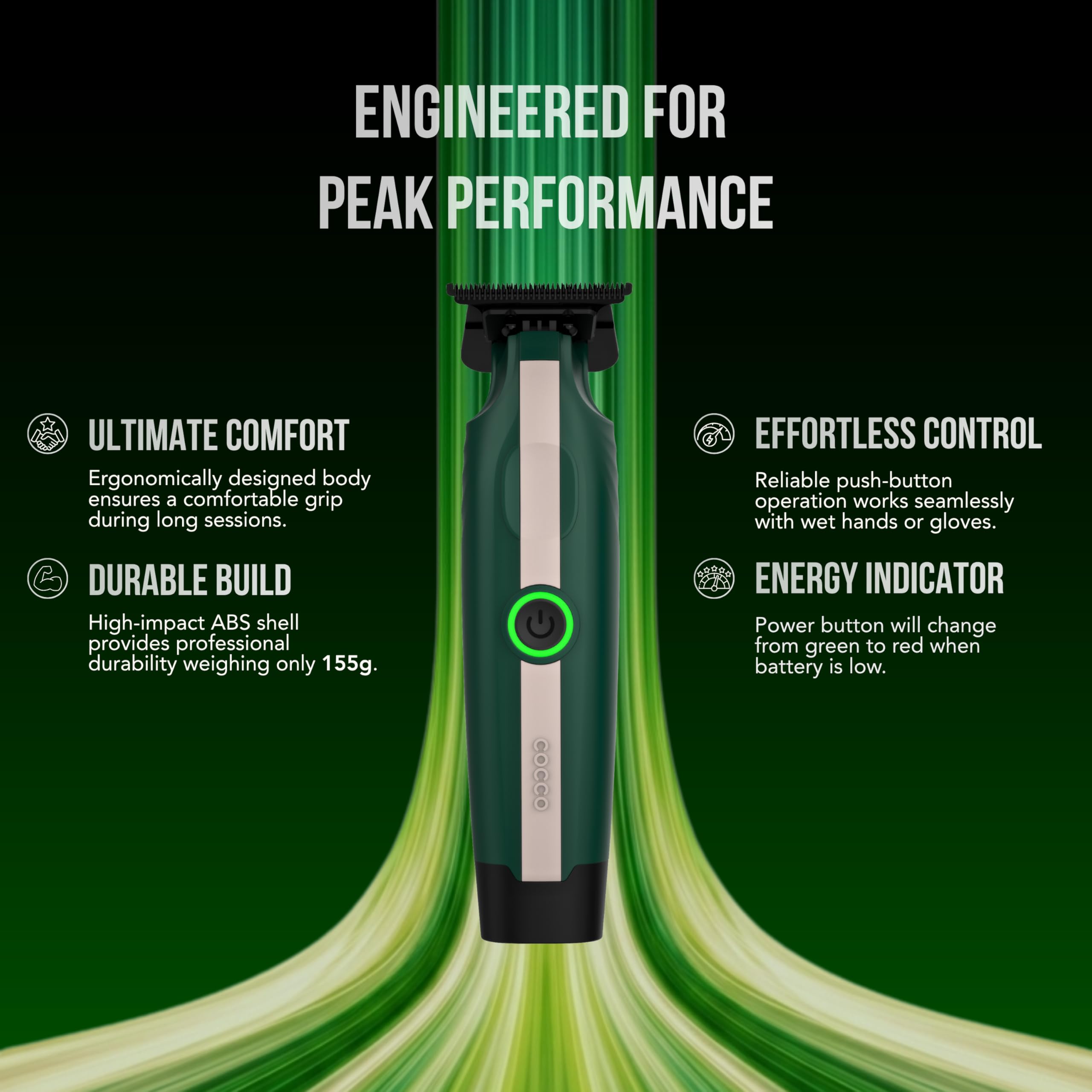 Cocco Veloce Lite blade cooling grooves detail to reduce heat during use