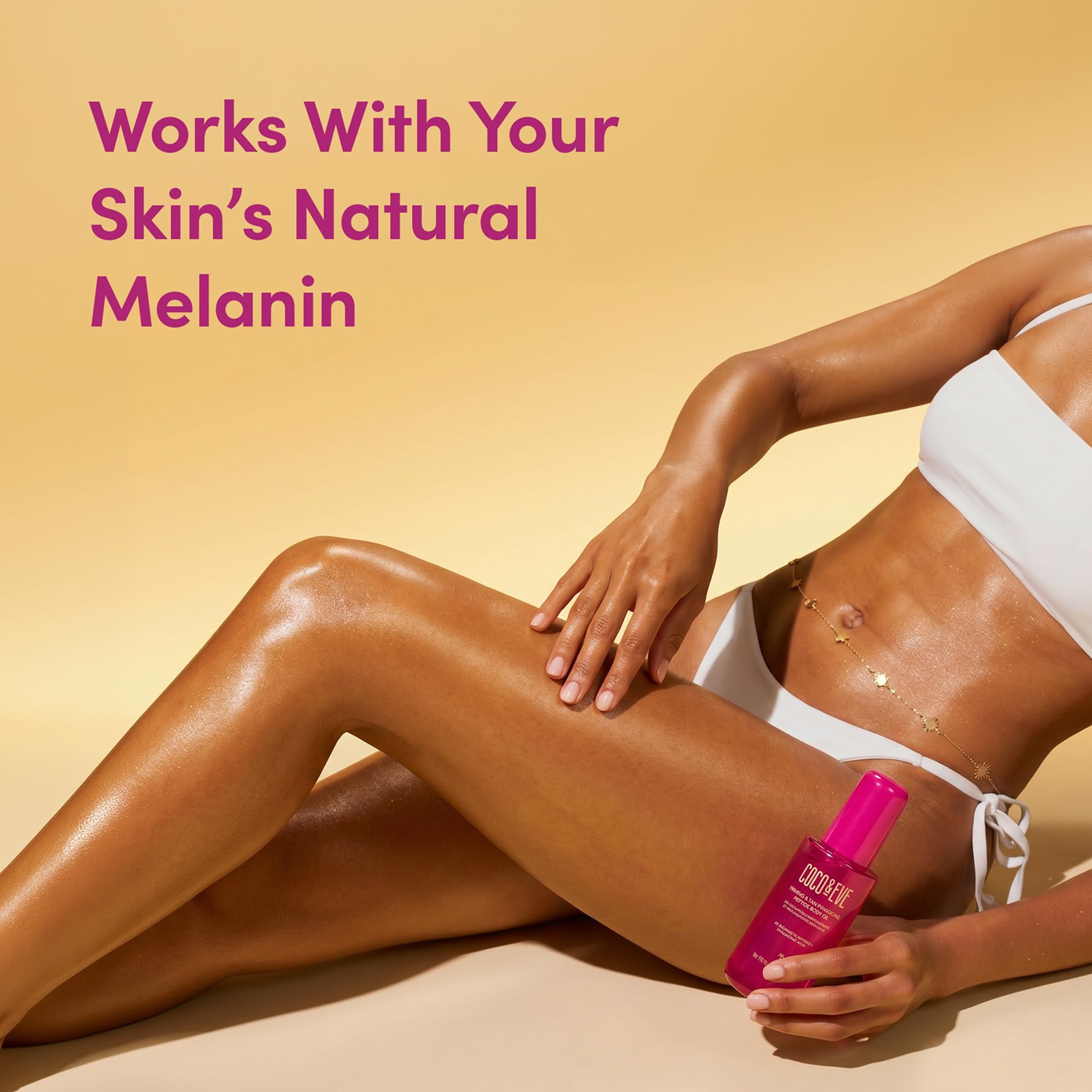 Coco & Eve applied on forearm showing smooth finish and visibly firmer-looking skin