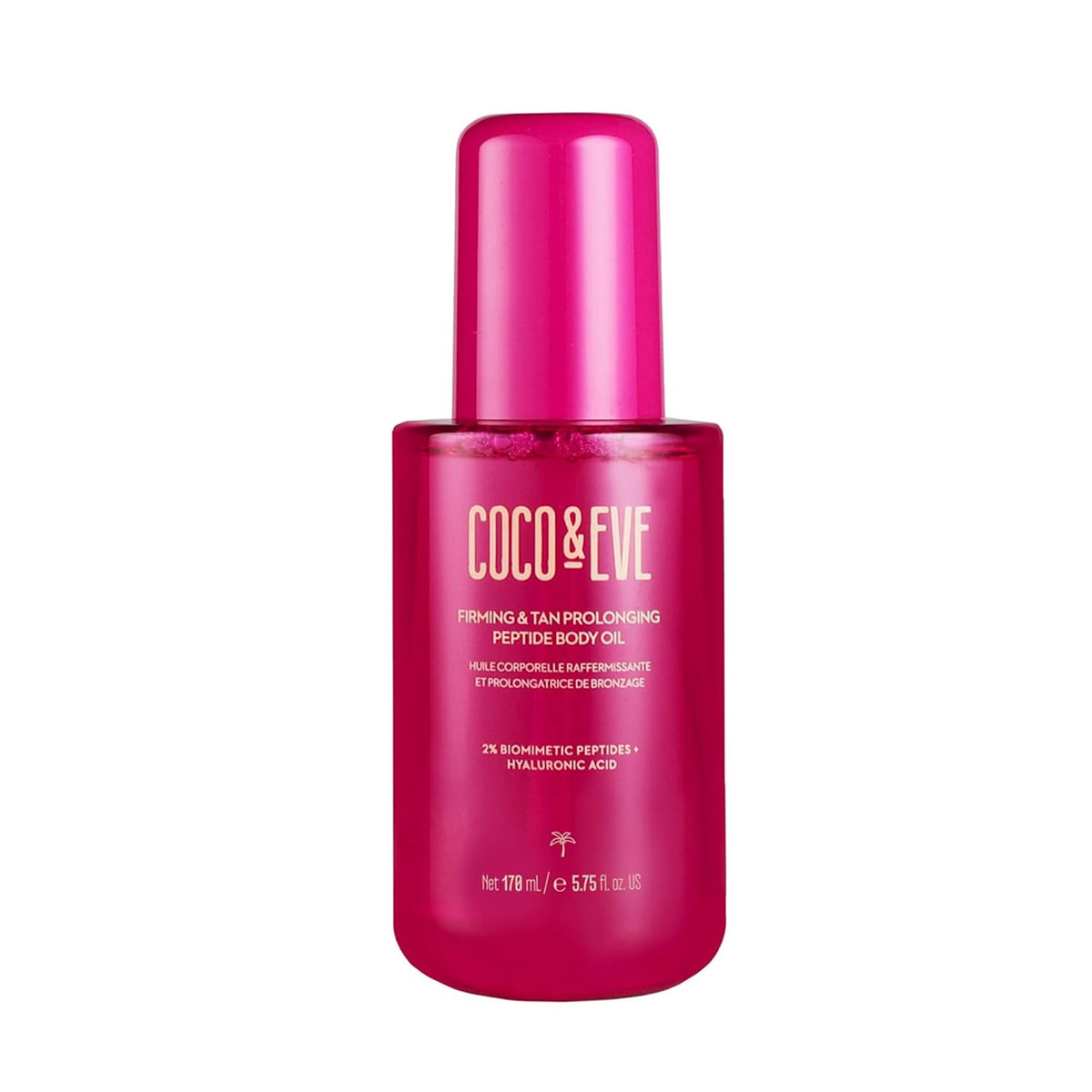 Coco & Eve front bottle shot showing elegant packaging and long-lasting tan benefit