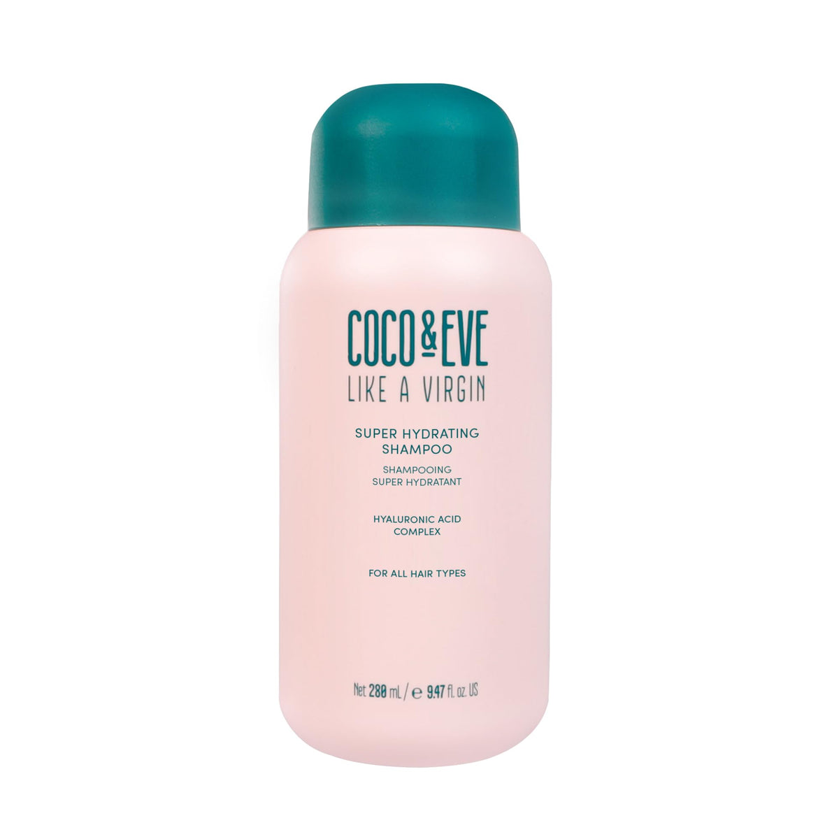 Coco & Eve front packaging showing bottle and brand benefits