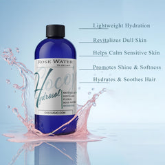 cocojojo close-up of rose hydrosol texture highlighting lightweight hydration
