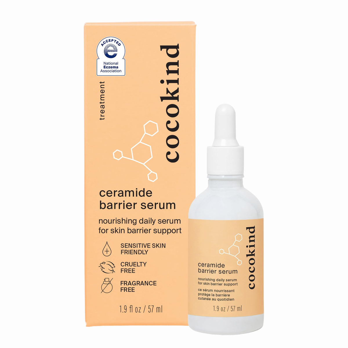 Cocokind bottle front packaging showing product and jumbo size benefit