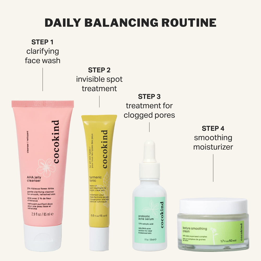 Cocokind used in a morning routine lifestyle shot to show quick absorption benefit