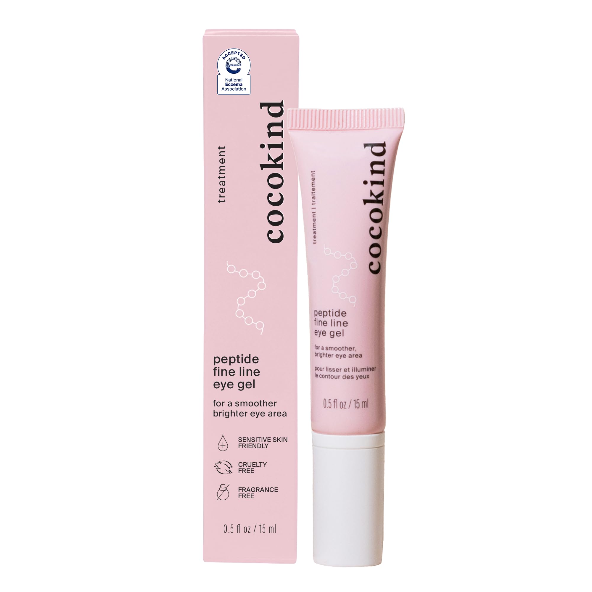 Cocokind front tube showing product label and compact size benefit