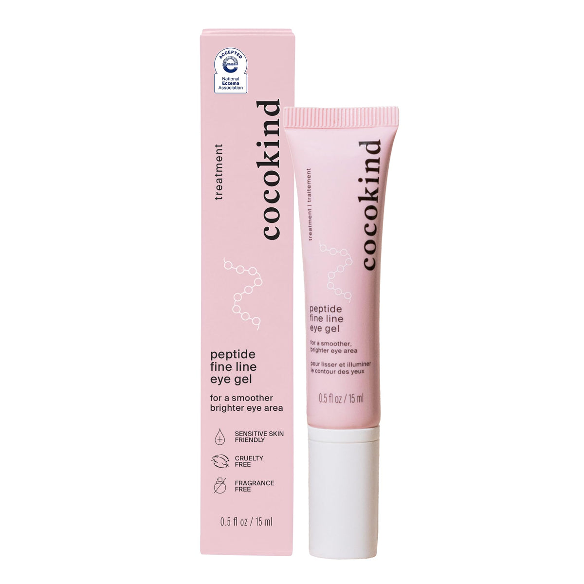 Cocokind front tube showing product label and compact size benefit