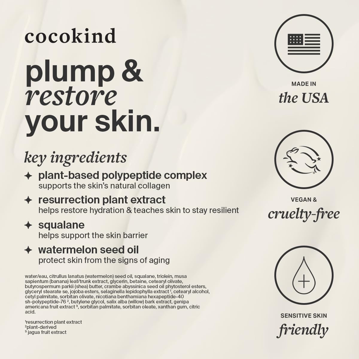 Cocokind resurrection plant ingredient shot showing hydration source