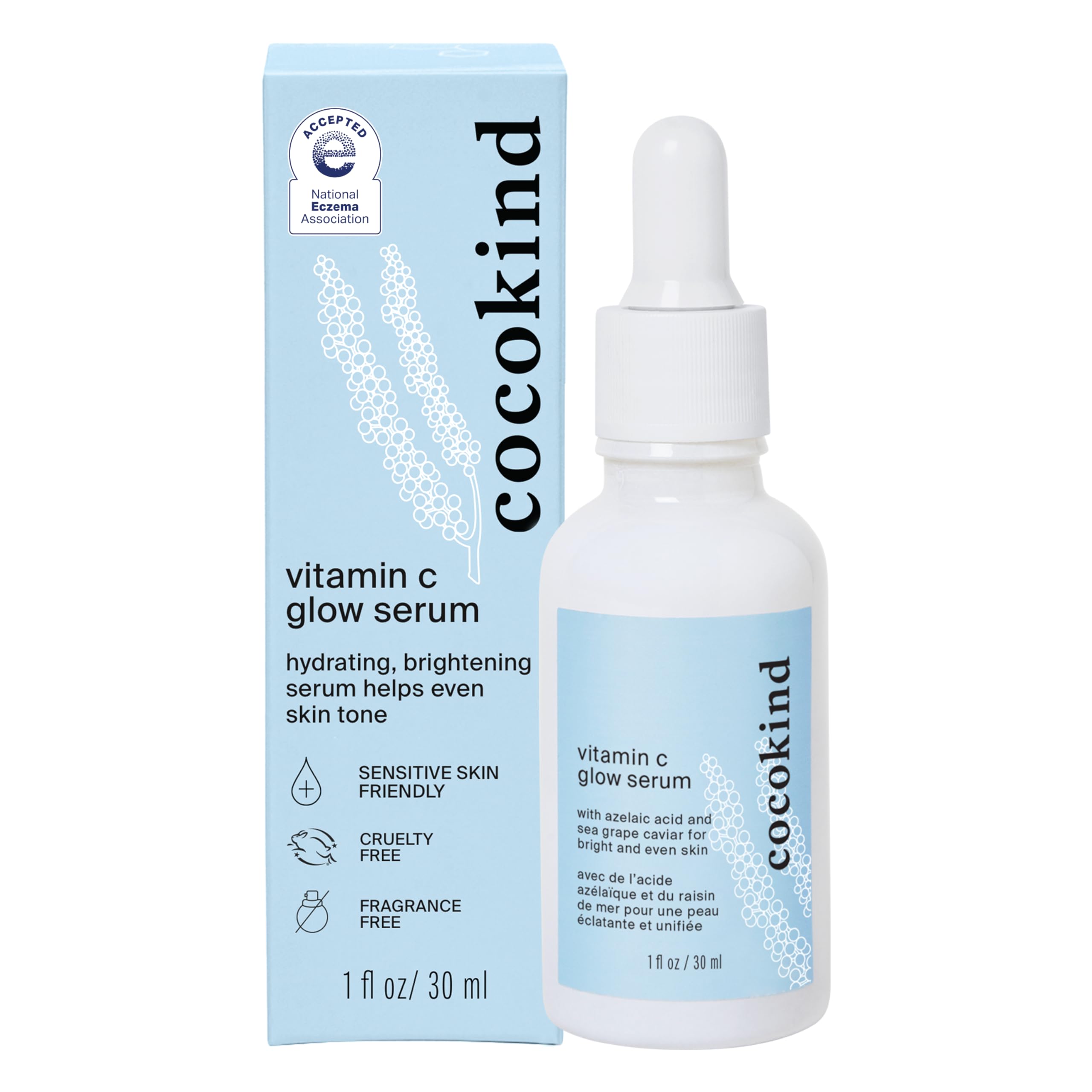 Cocokind bottle front packaging showing clean label and benefit
