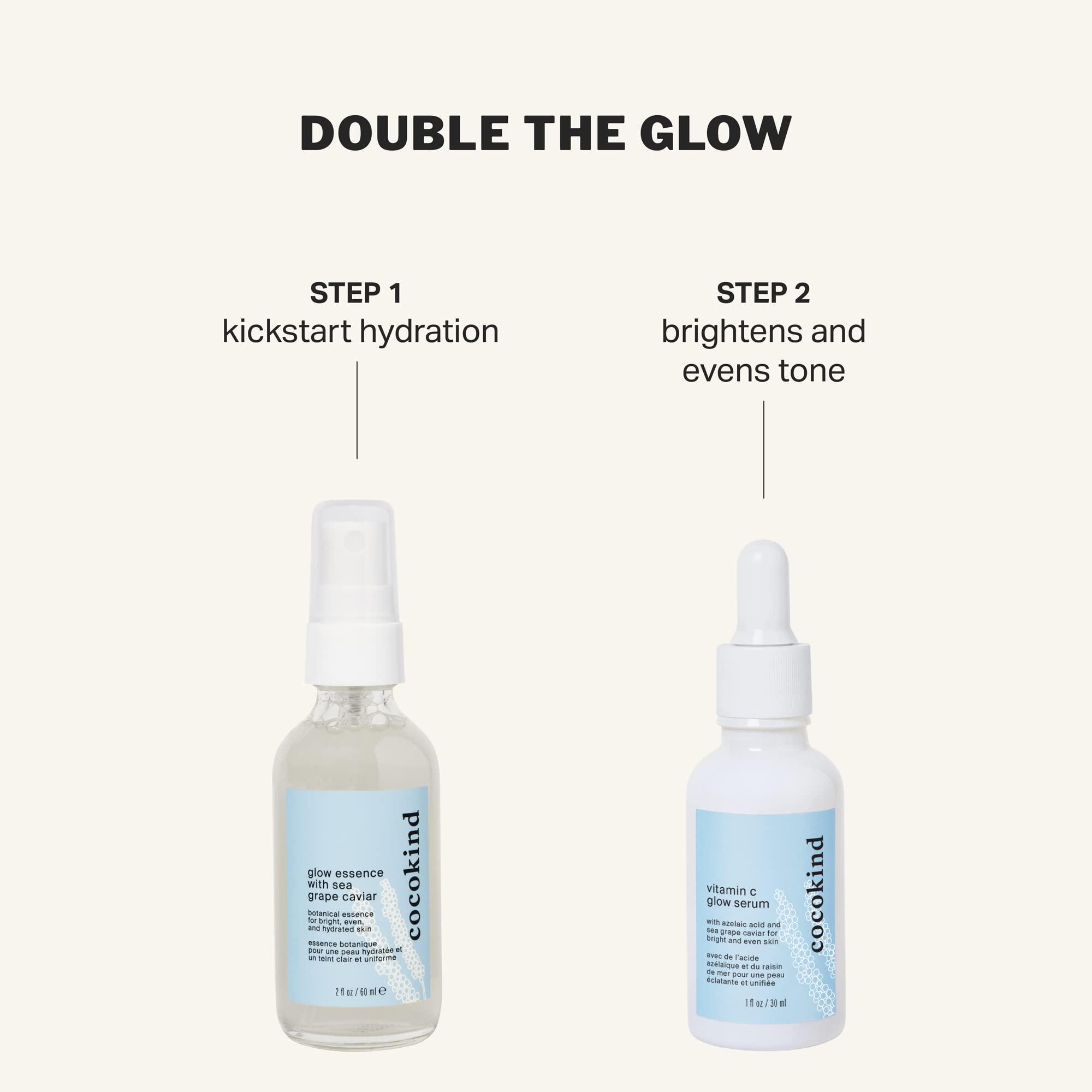 Cocokind serum on bathroom counter as part of morning routine benefit