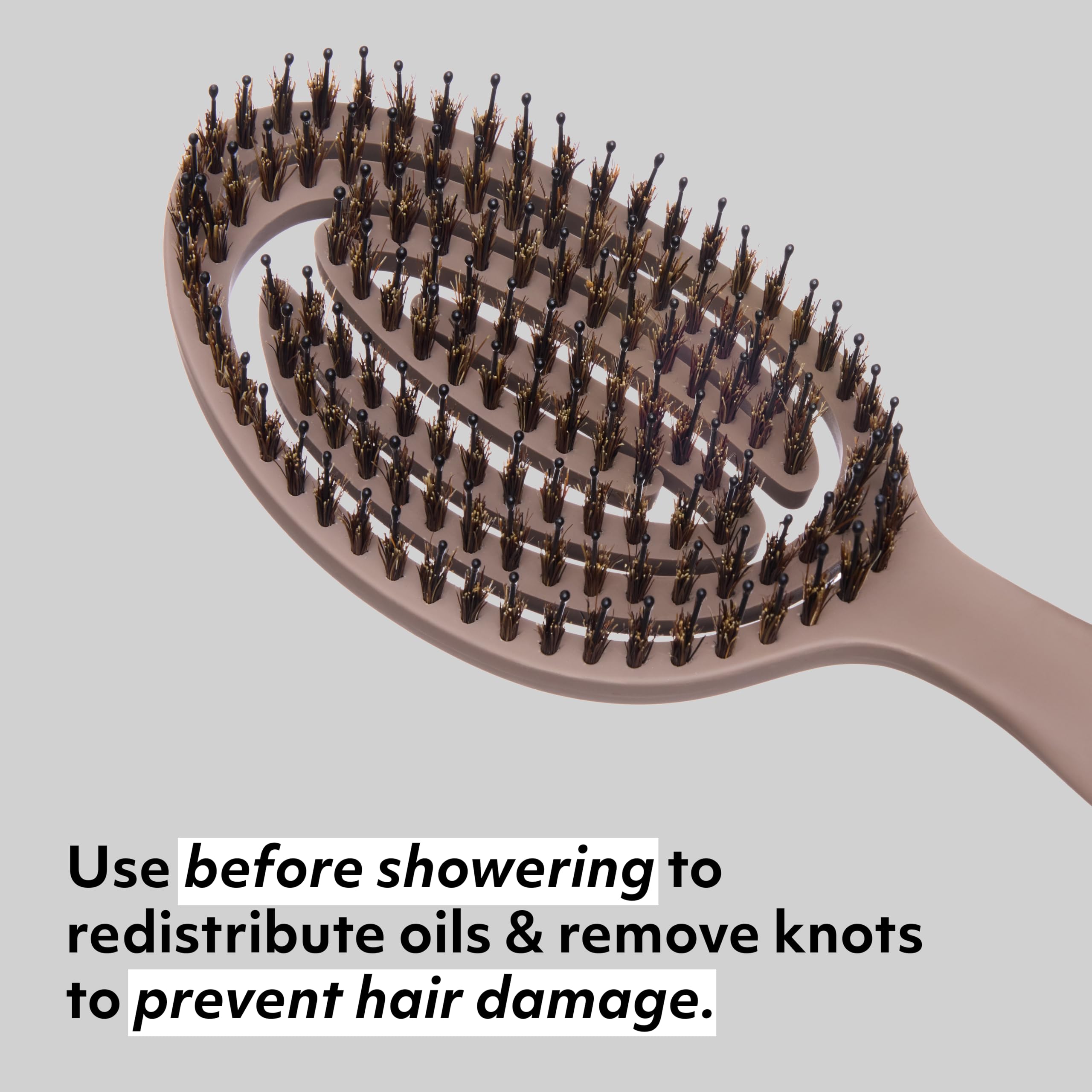 cocomintbeauty brush detangling long hair in use, minimizes pulling and breakage