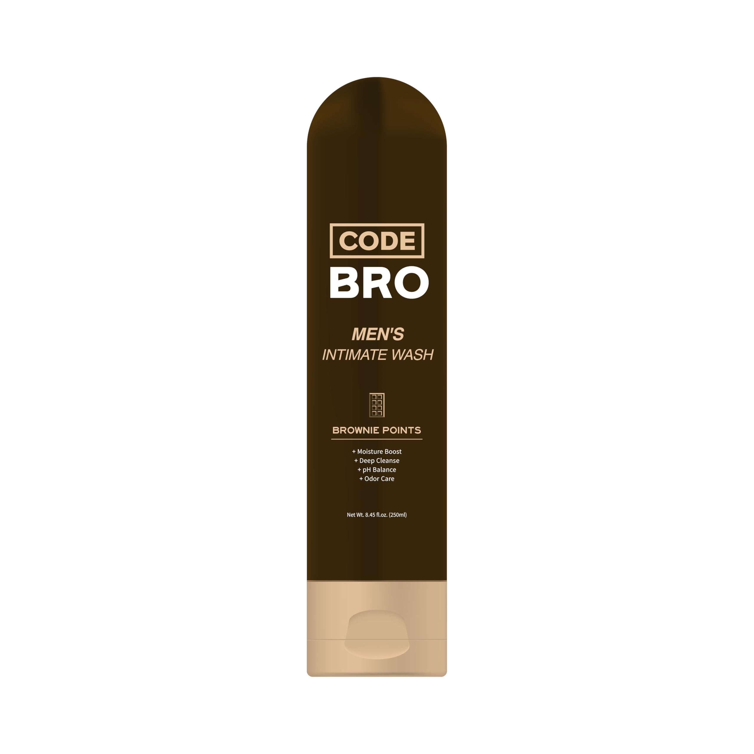 Code Bro front bottle showing product and clear branding for confident grooming