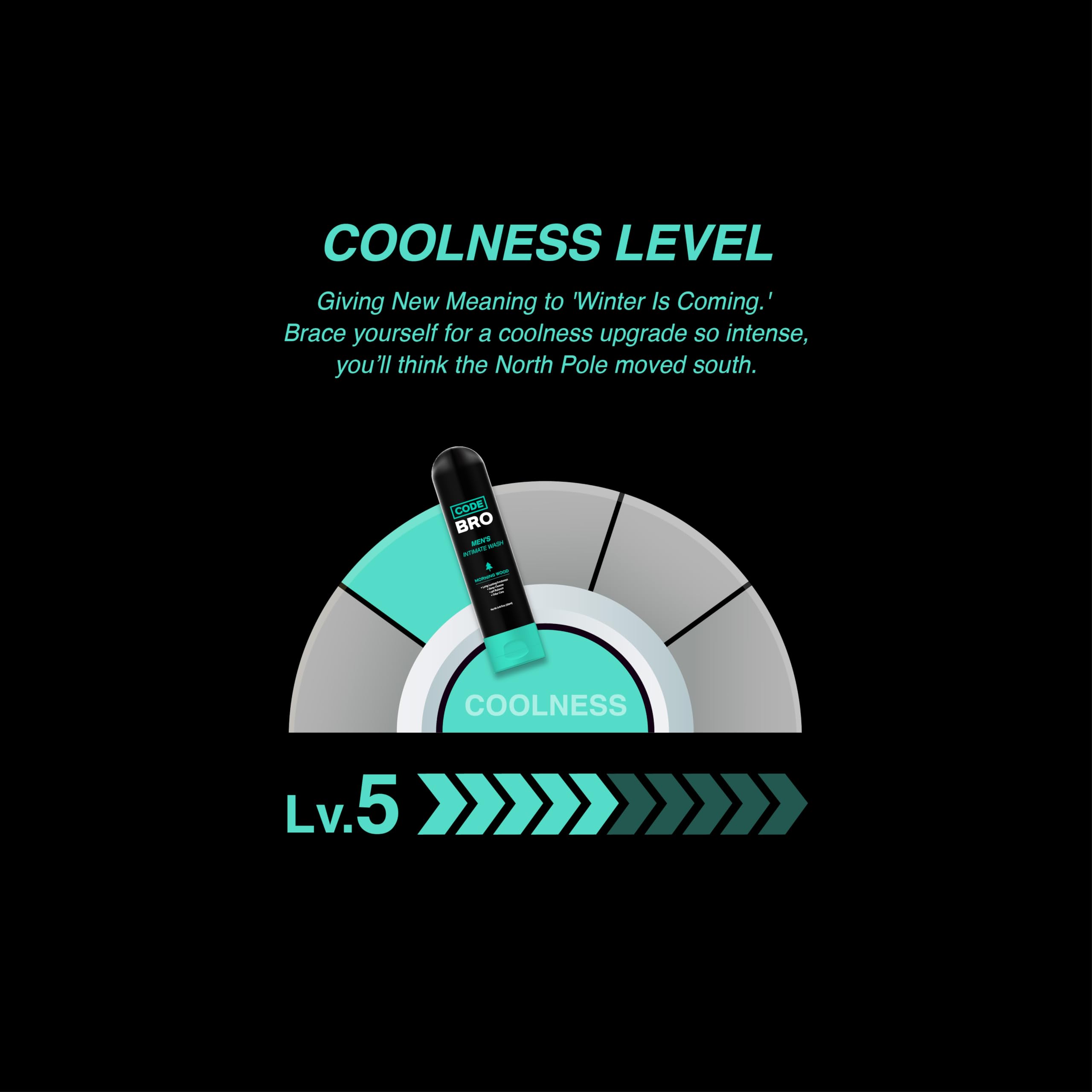 Code Bro menthol cooling splash visual conveying refreshing, long-lasting comfort
