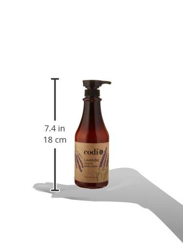 Codi lotion poured on hand illustrating smooth coverage and quick absorption benefit