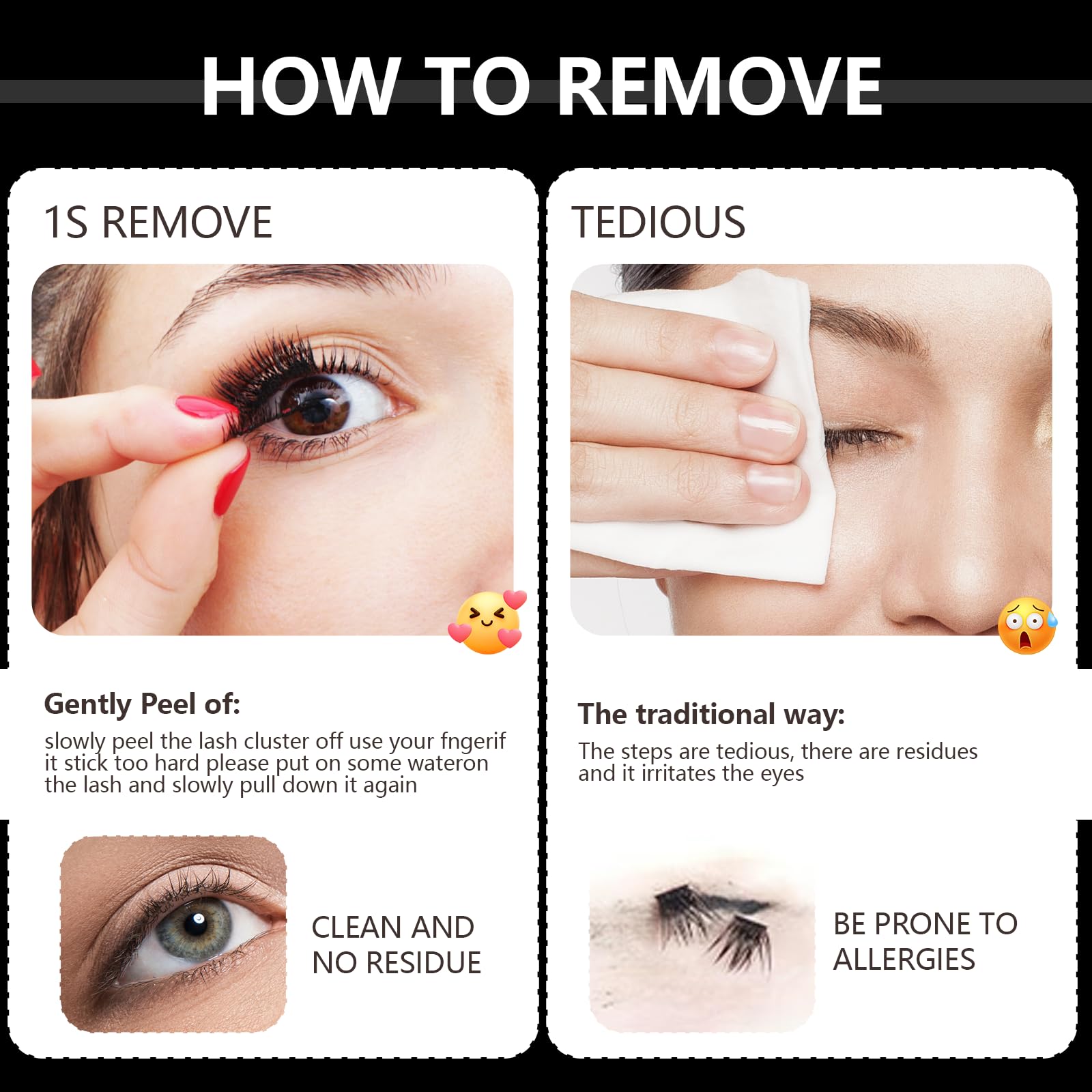CoFier application image placing cluster under natural lashes for natural enhancement
