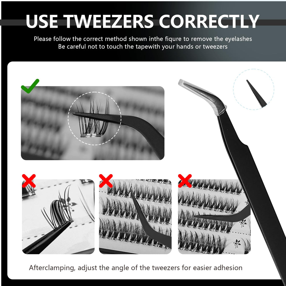 CoFier included tools: precision tweezer, curler, cotton swabs for easy DIY