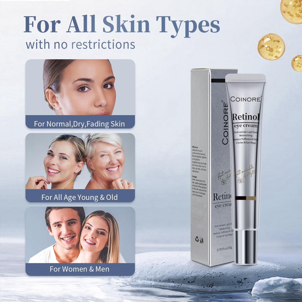 coinore cream absorbing under-eye demo demonstrating non-greasy fast absorption benefit