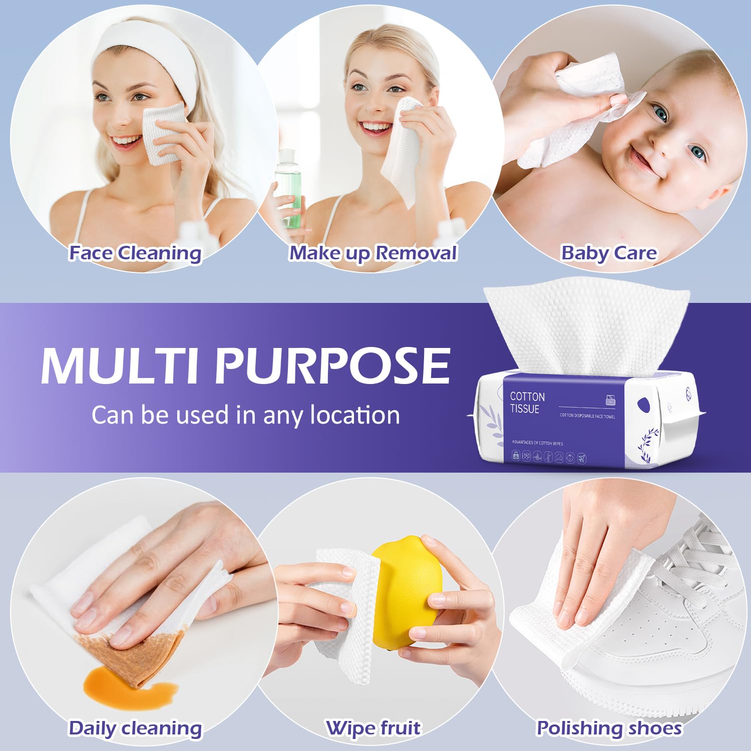 cokoness towel cleaning baby face showing safe gentle care benefit