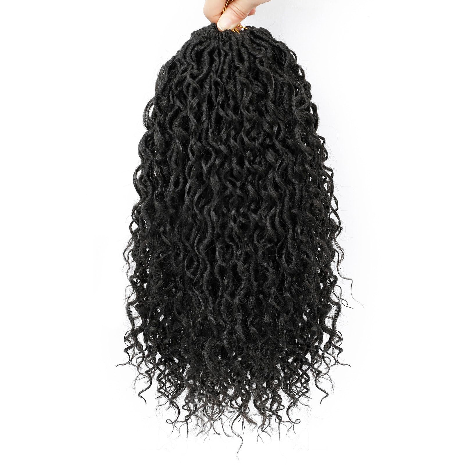 Col Bling length comparison on model showing 14-inch scale and versatile styling benefit