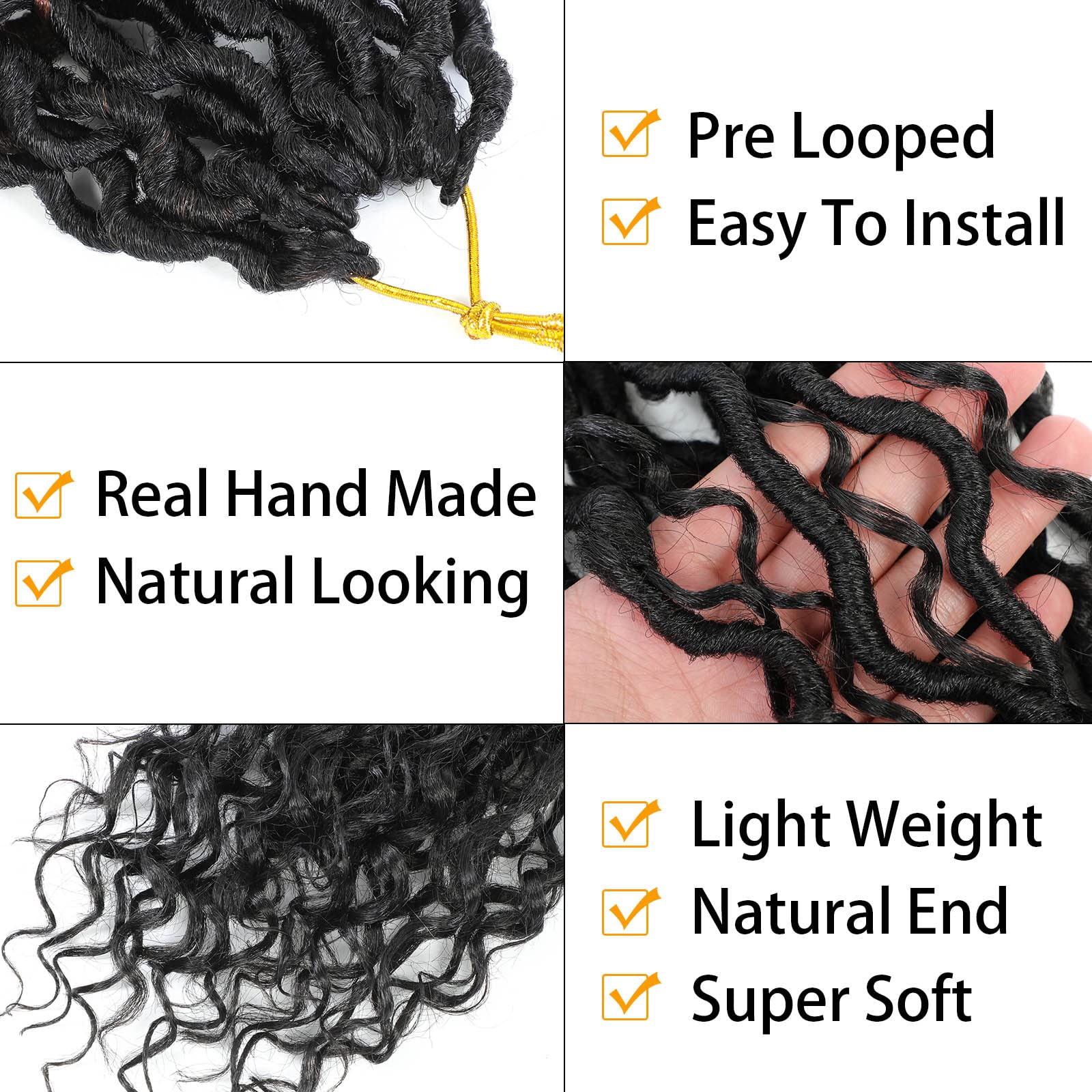 Col Bling pre-looped top detail demonstrating quick crochet installation benefit