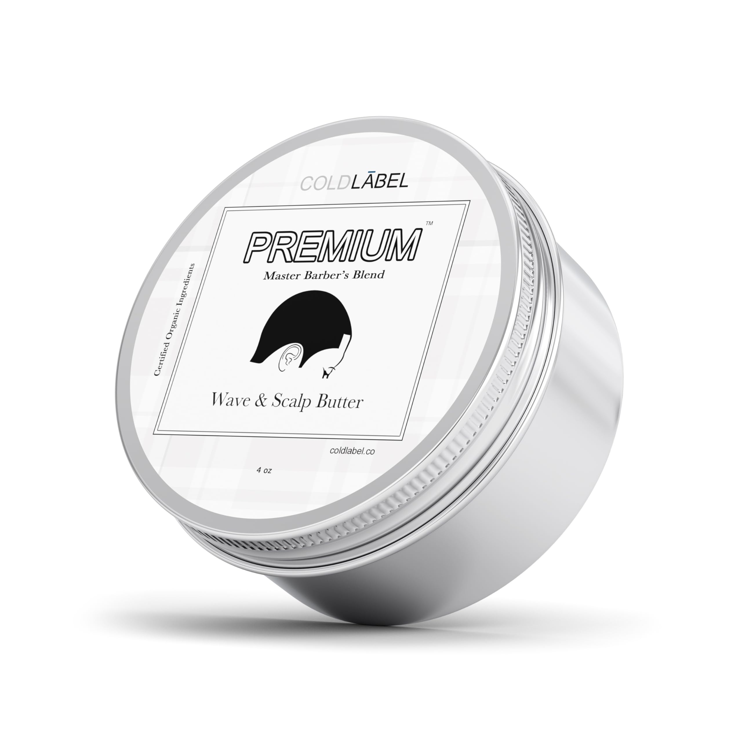 COLDLABEL jar front view showing label and packaging with easy styling benefit