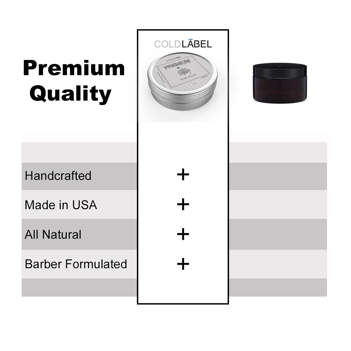 COLDLABEL Wolfin Pomade in hand demonstrating smooth application and manageable control