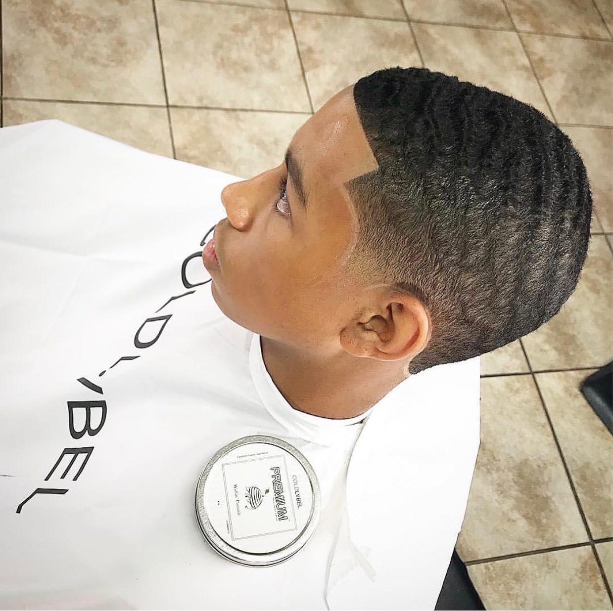 COLDLABEL Wolfin Pomade on styled hair side profile showing natural shine and shape