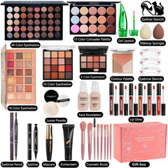 coliusa 40-color eyeshadow open palette displaying diverse shades for versatile looks