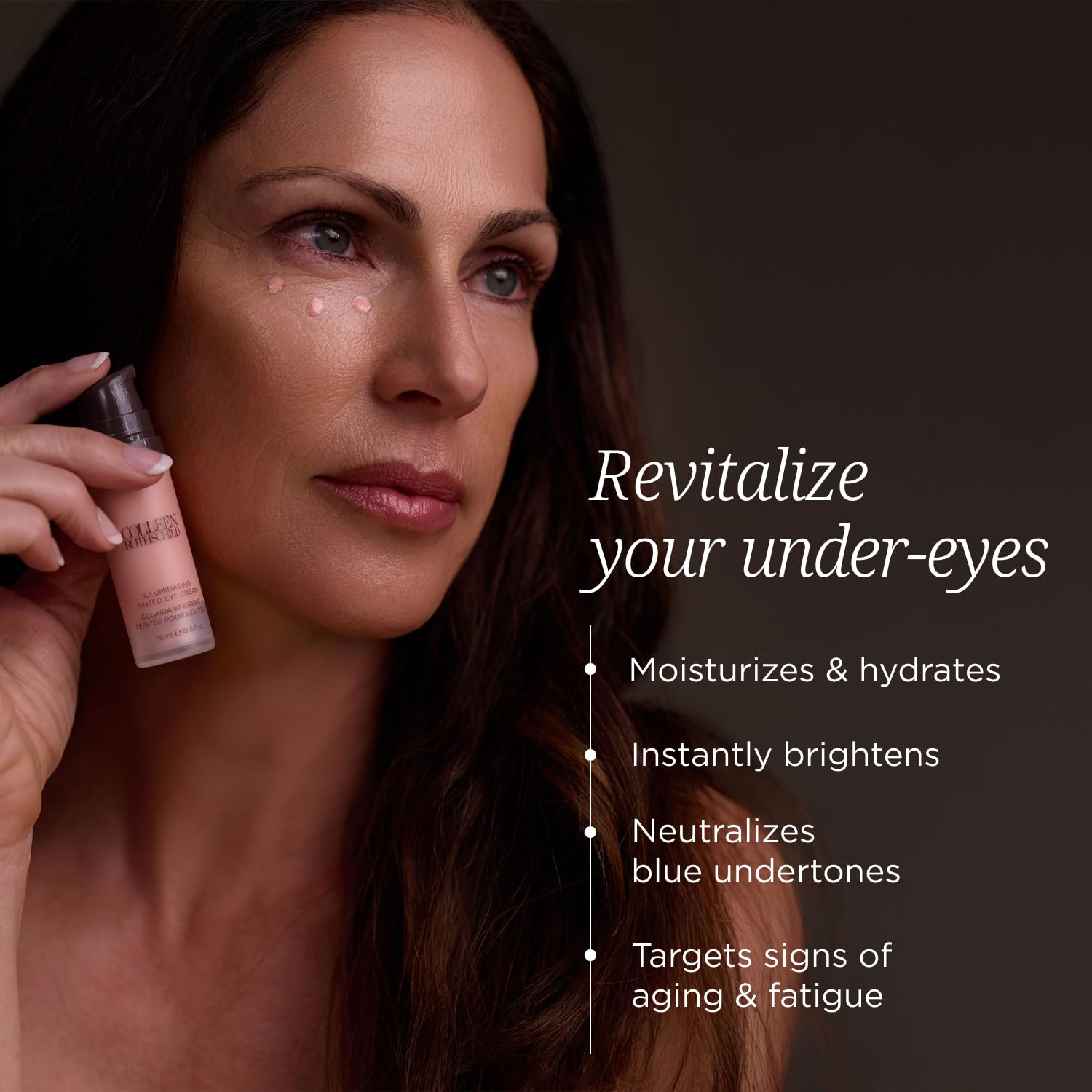 Colleen Rothschild application on fingertip illustrating easy tap-and-blend benefit