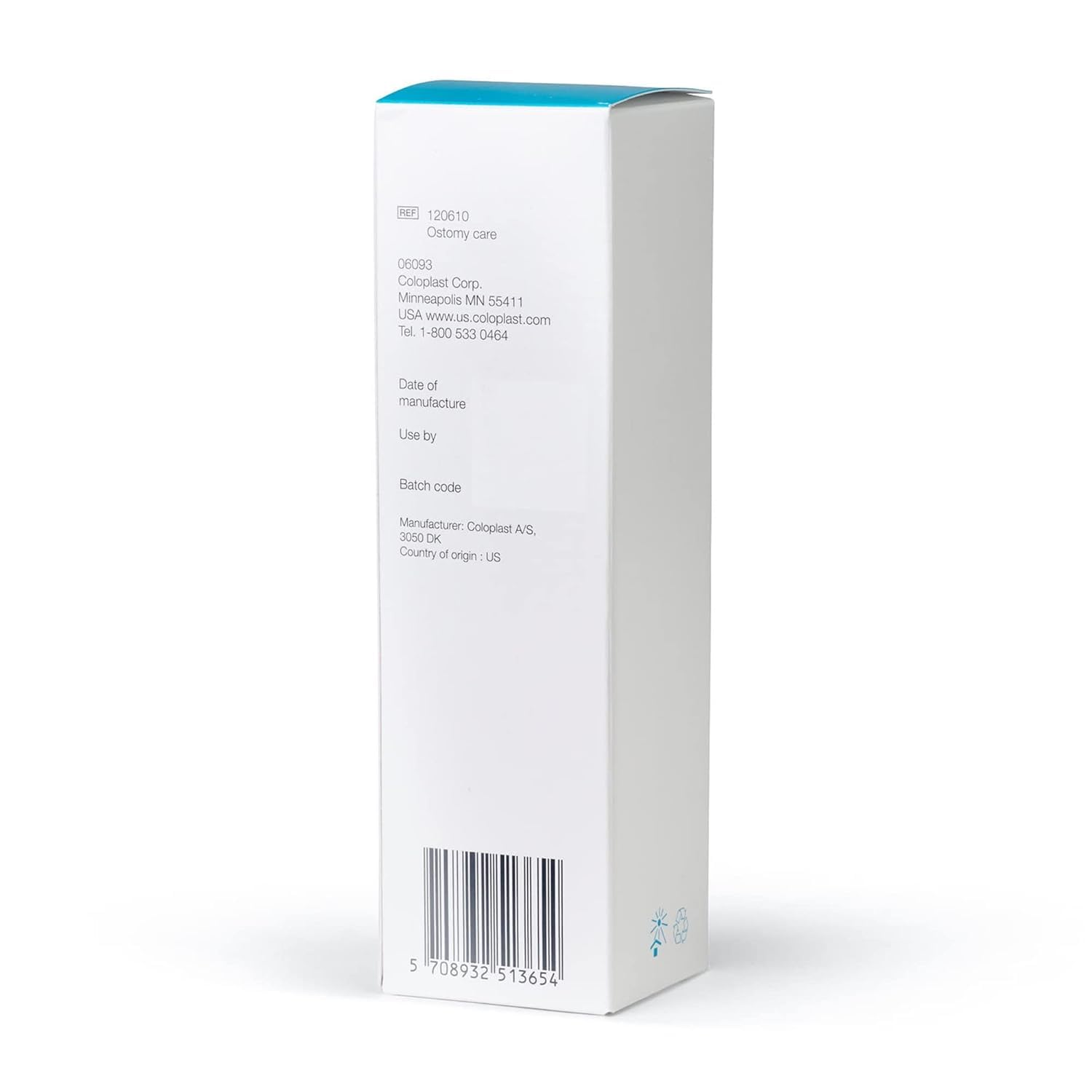 Coloplast Brava bottle held in hand to show 8 oz scale and portability