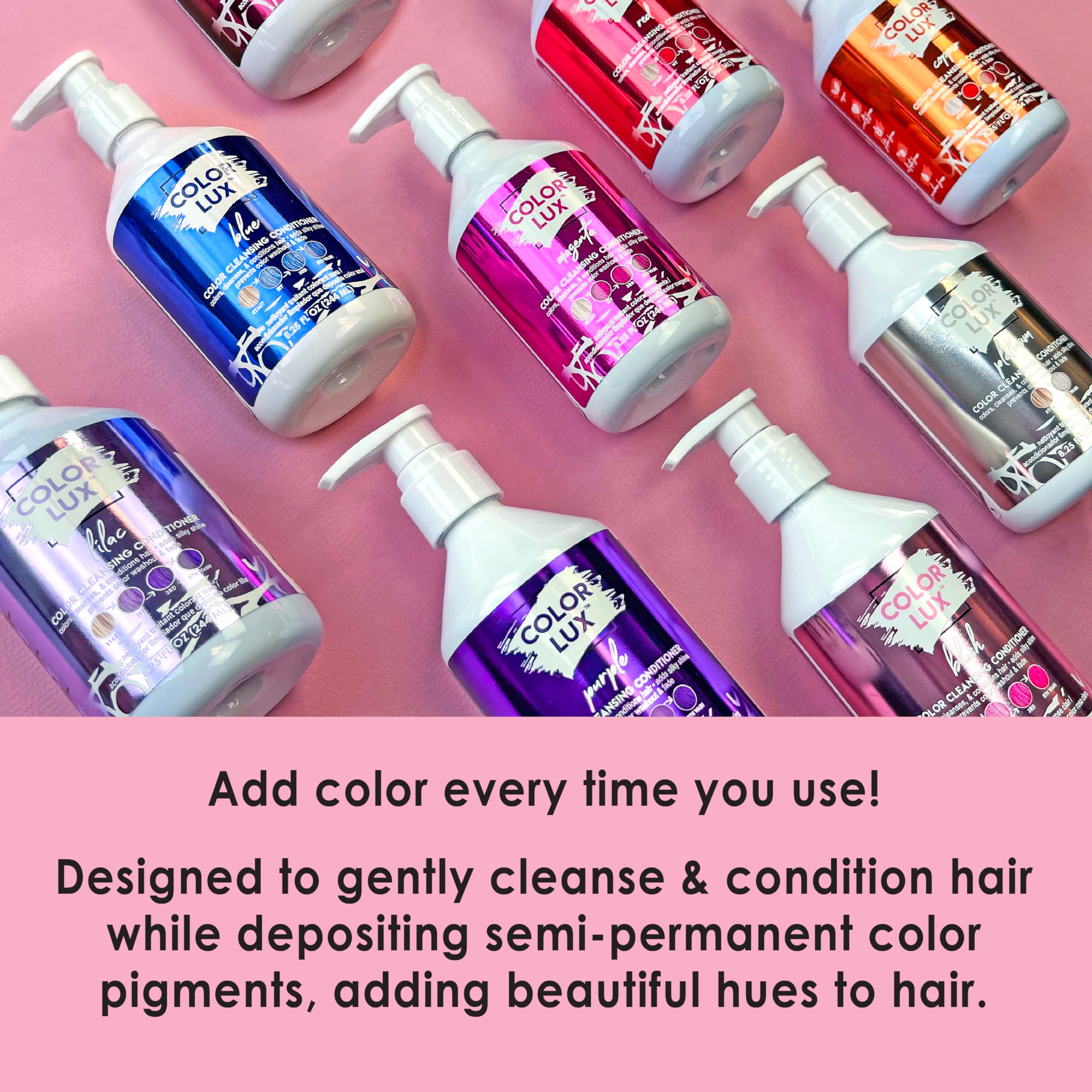 Color Lux being applied to wet hair demonstrating easy color deposit