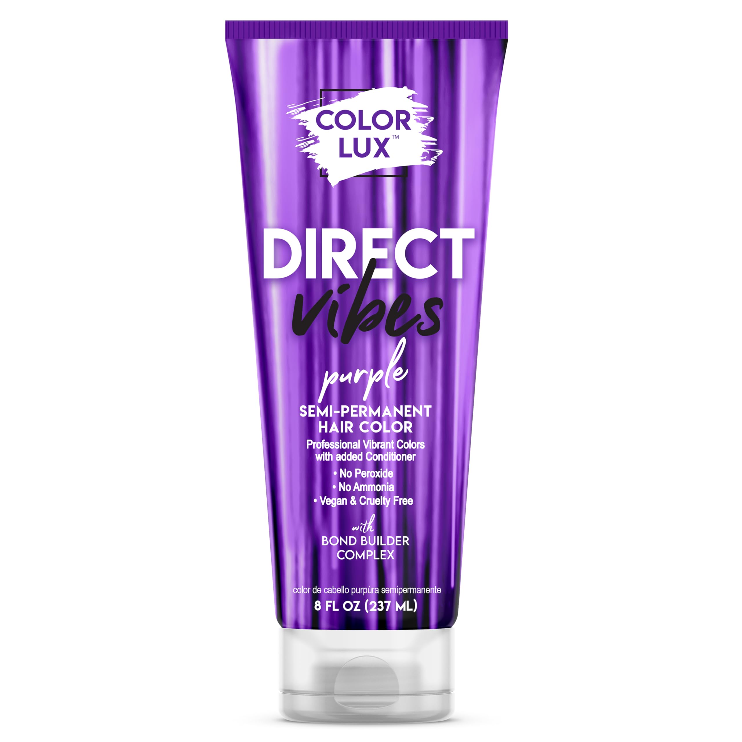 Color Lux front packaging showing purple tube and brand for clear identification and appeal