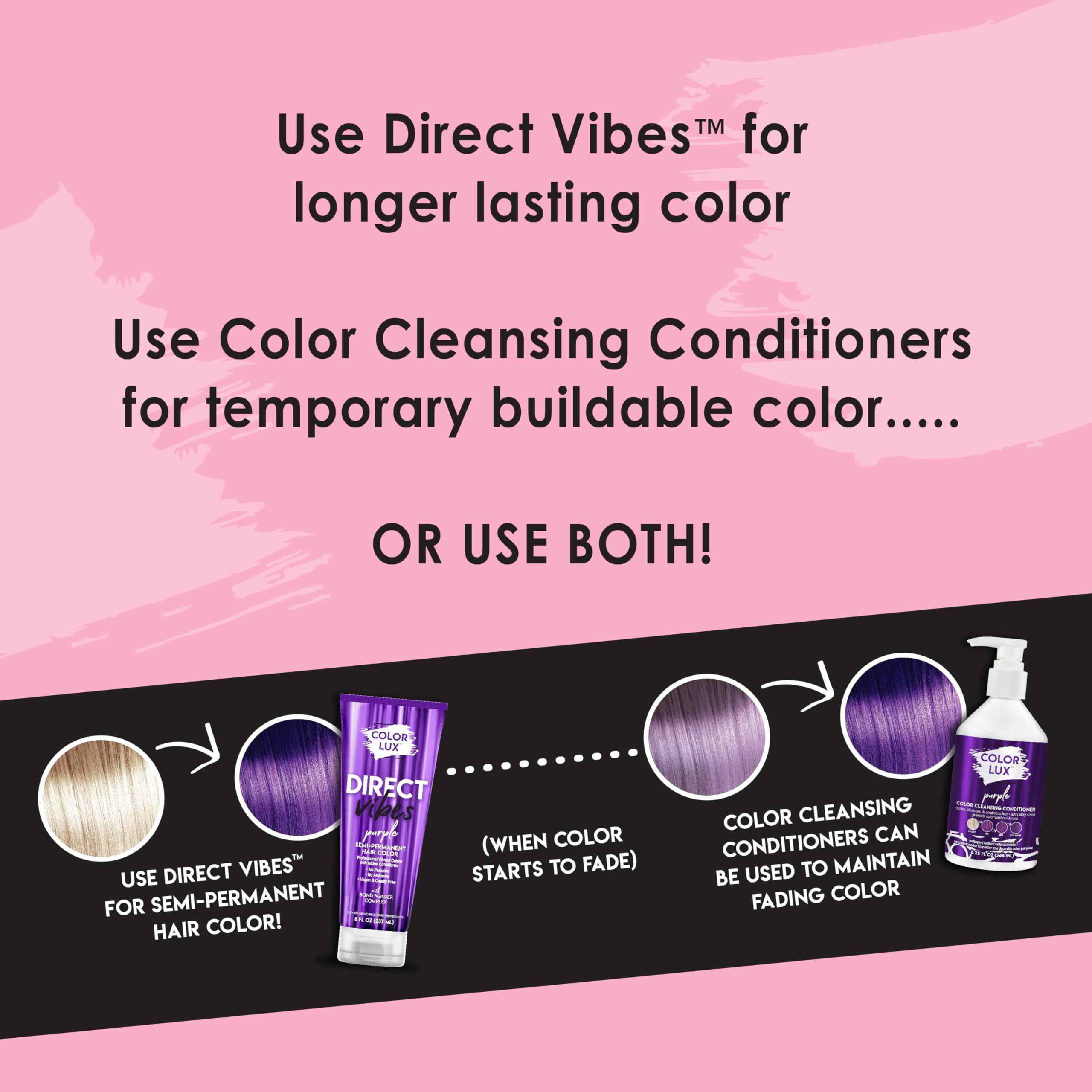 Size comparison of Color Lux 8 fl oz tube beside common objects to show real product scale