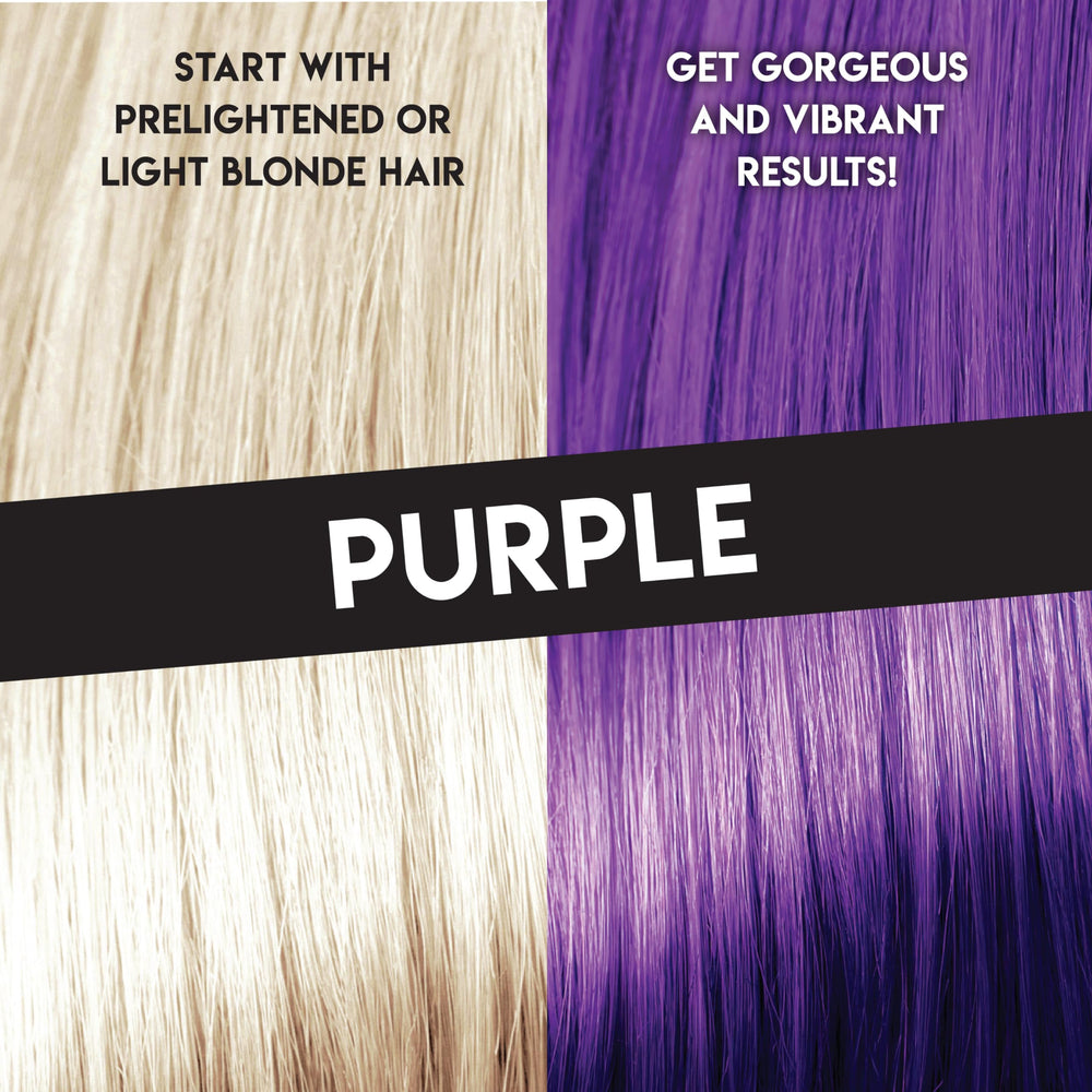 Close-up texture of Color Lux purple formula showing creamy conditioner base for smooth application