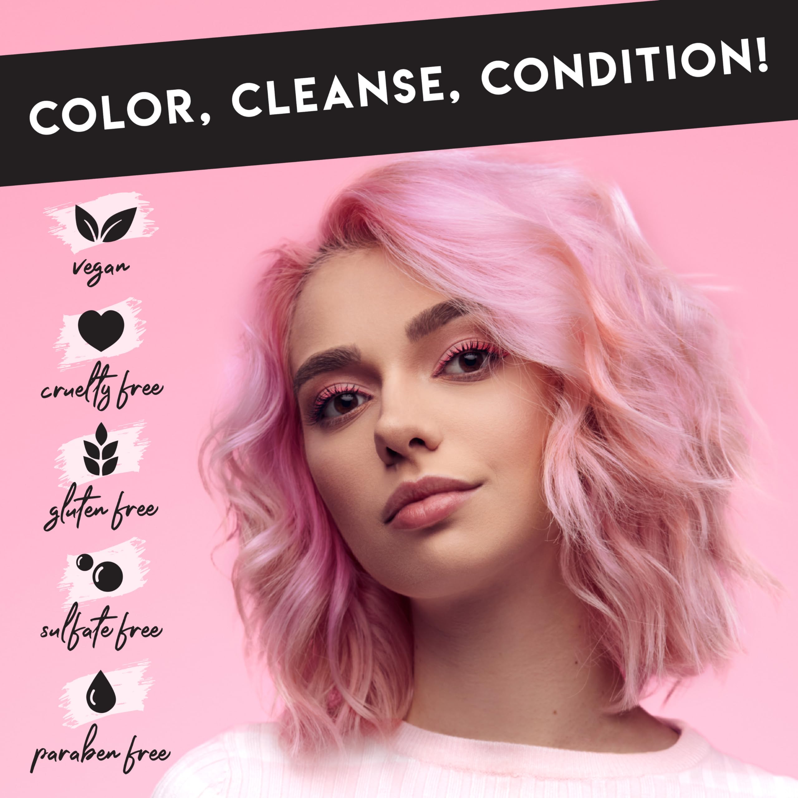 Styled bathroom scene with Color Lux silver conditioner ready for use