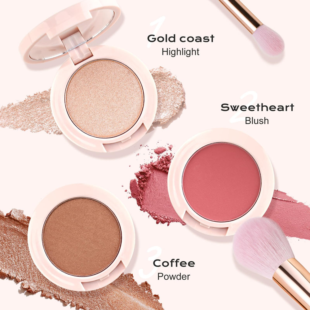 Color Nymph bronzer pan closeup showing smooth finish for natural contouring
